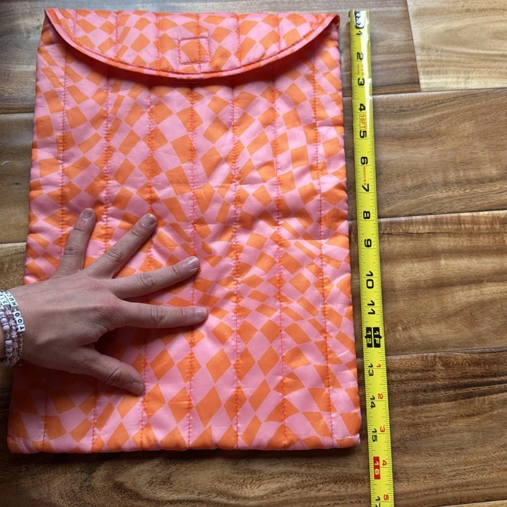 Orange and Pink Geometric Silky Laptop Case